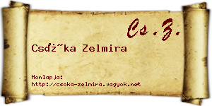 Csóka Zelmira névjegykártya